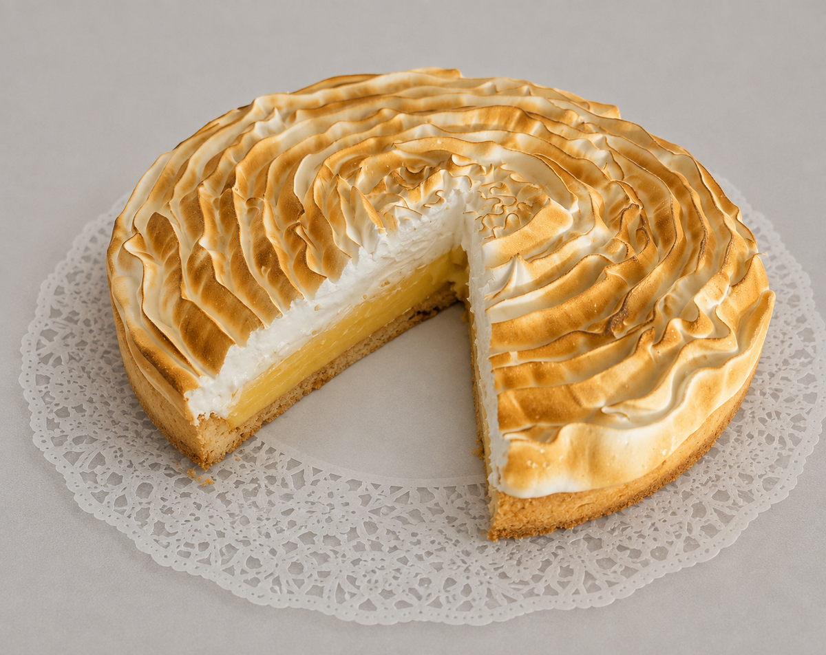 Citroen-meringue taart